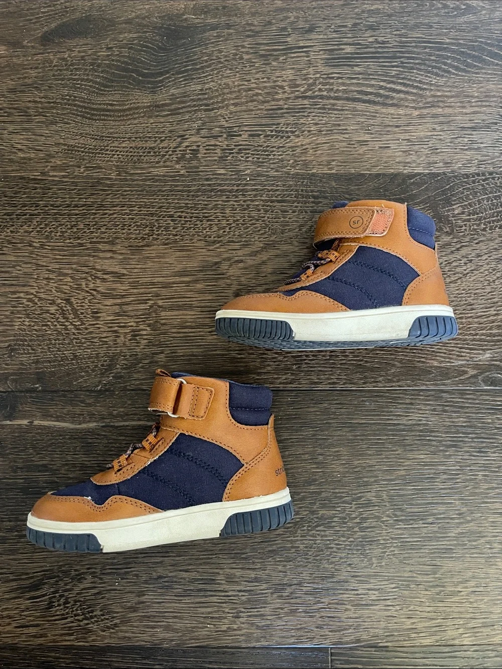 Stride Rite Kids Porter Boot, Navy and Tan Toddler Boy boots size 8